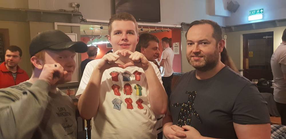 ben, george, andy pub